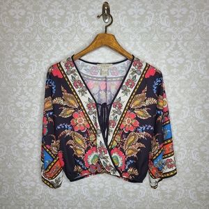 Flying Tomato Mixed Print Crop Top